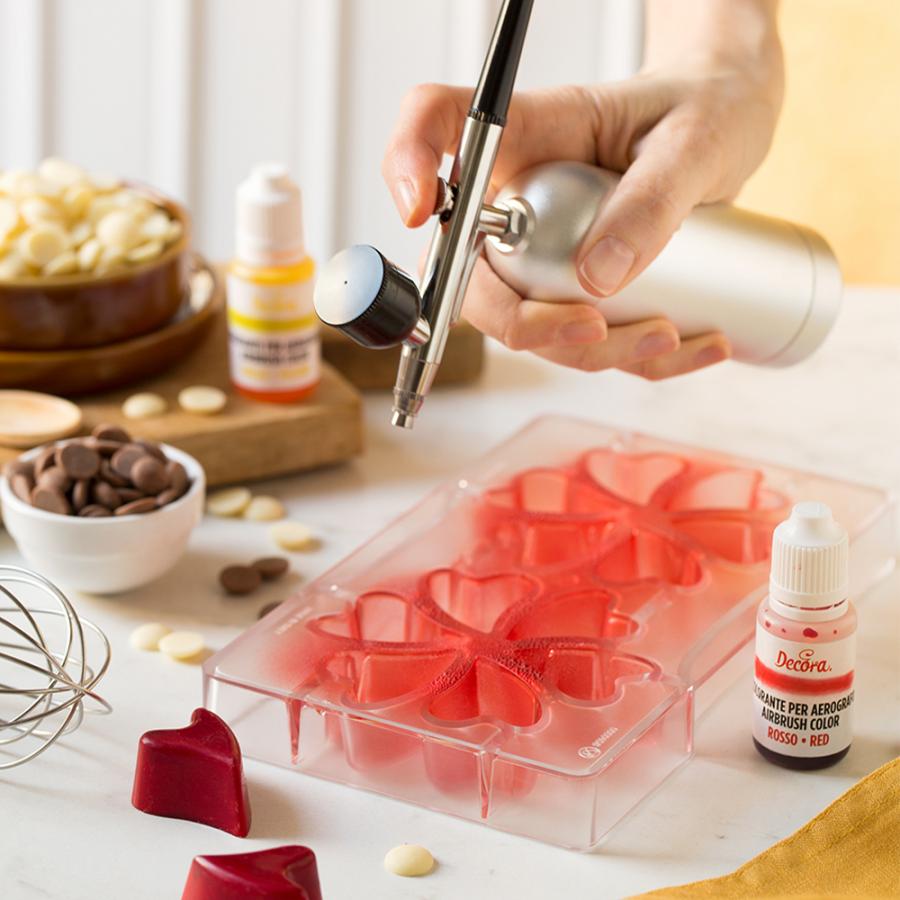 Airbrush kone kannettava, väri metalli - Decora