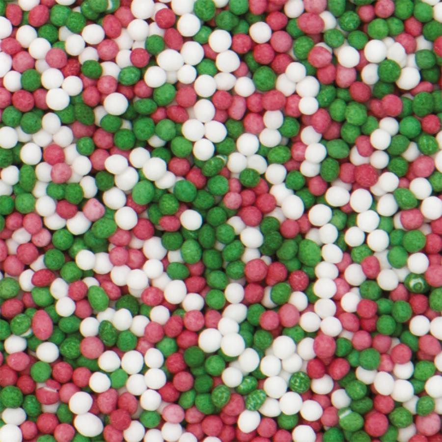 Nonparellit, valkoinen, punainen ja vihreä 100g - Decora
