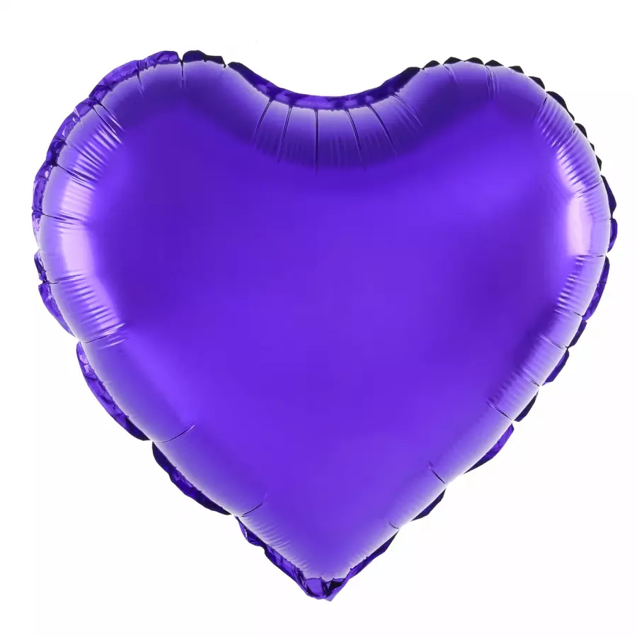 Foliopallo sydän violetti 45 cm