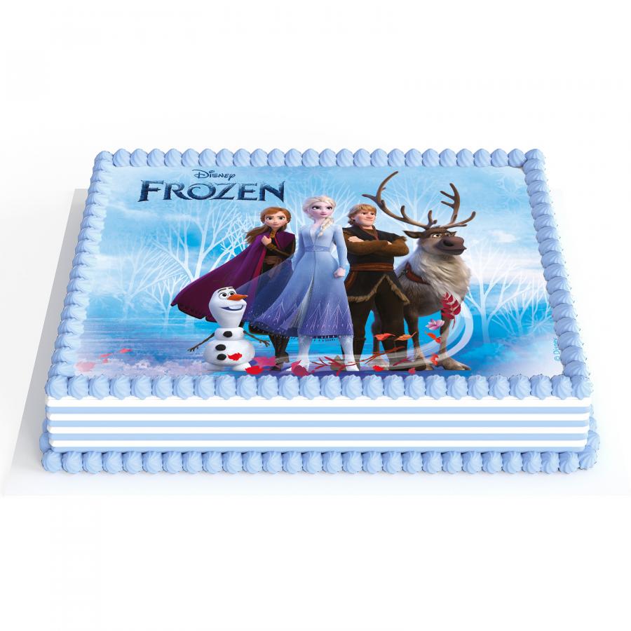 Syötävä kakkukuva Frozen suorakulmio 14,8 x 21 cm