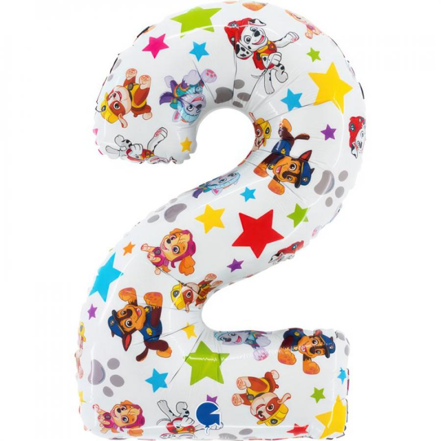 Ryhmä Hau numerofoliopallo 2, 66 cm