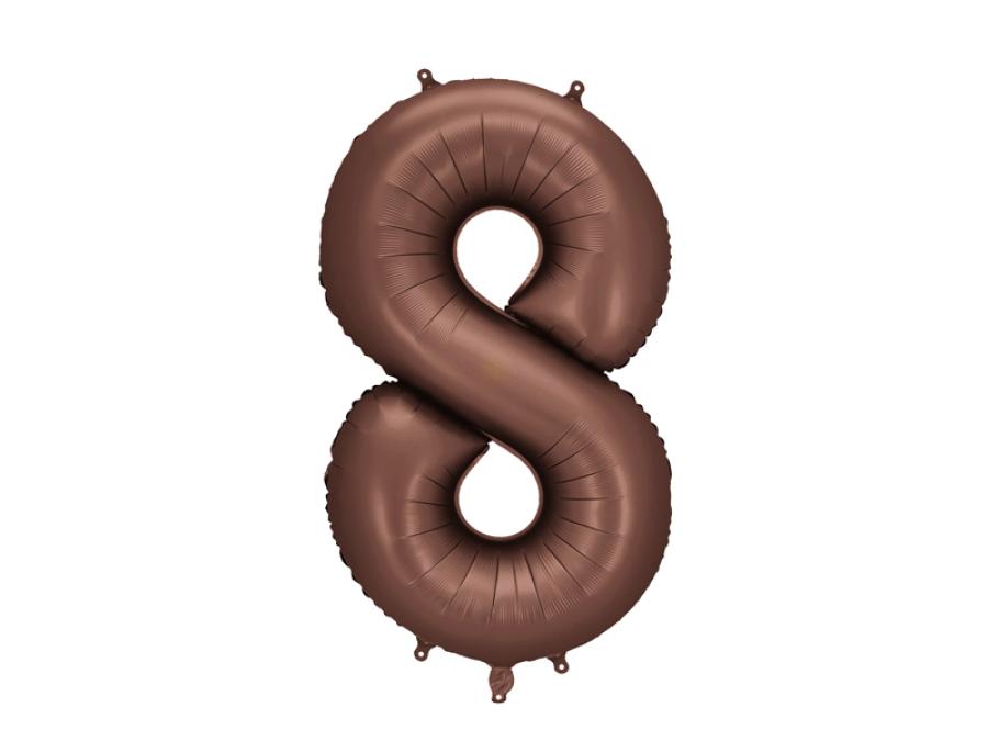 Foliopallo ruskea suuri numero 8