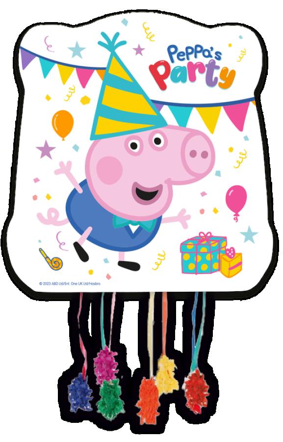 Pipsa Possu pieni pahvinen pinjata "Peppa's party" 33 x 33 cm