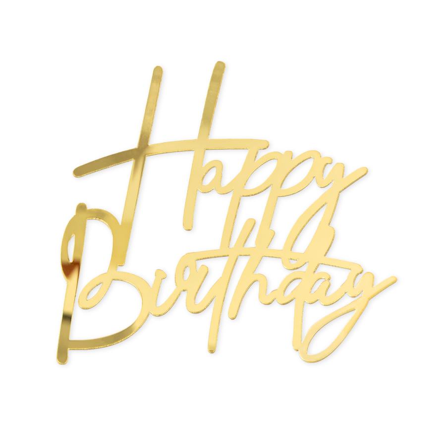 Kakunkoriste sivulle "Happy birthday" Kulta