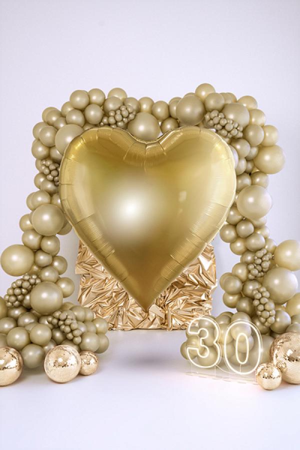 Vahvat metalliset ilmapallot viileä kulta 27cm, 100 kpl