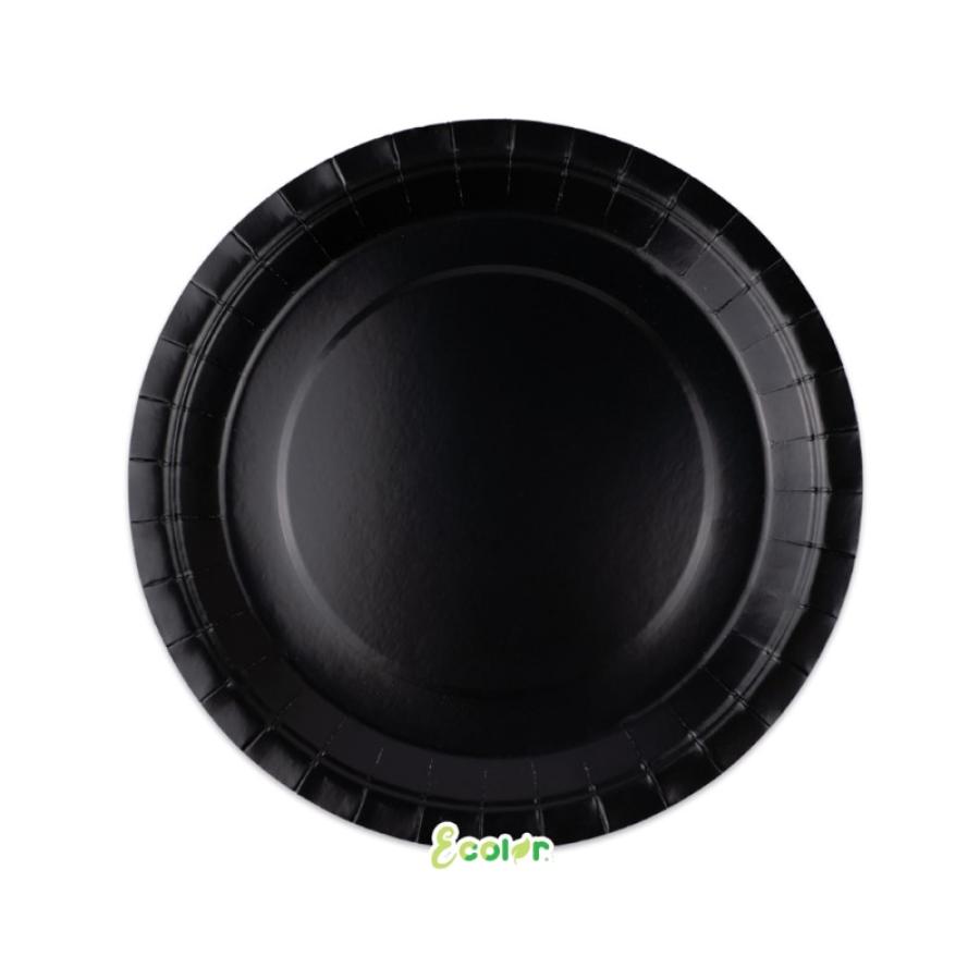 Pahvilautaset musta 24 cm, 25 kpl
