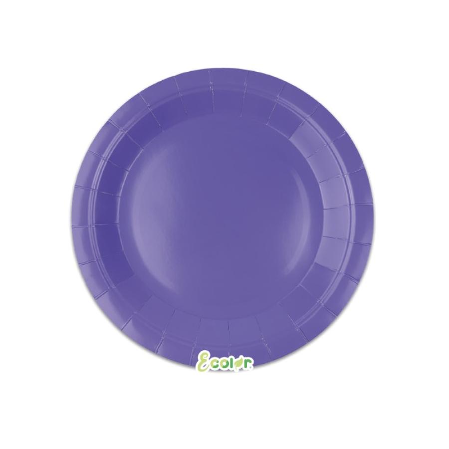 Pahvilautaset violetti 18 cm, 25 kpl