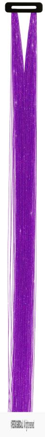 Violetinväriset hiuslisäkkeet 3 kpl, 50 cm
