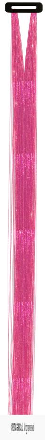 Pinkinväriset hiuslisäkkeet 3 kpl, 50 cm