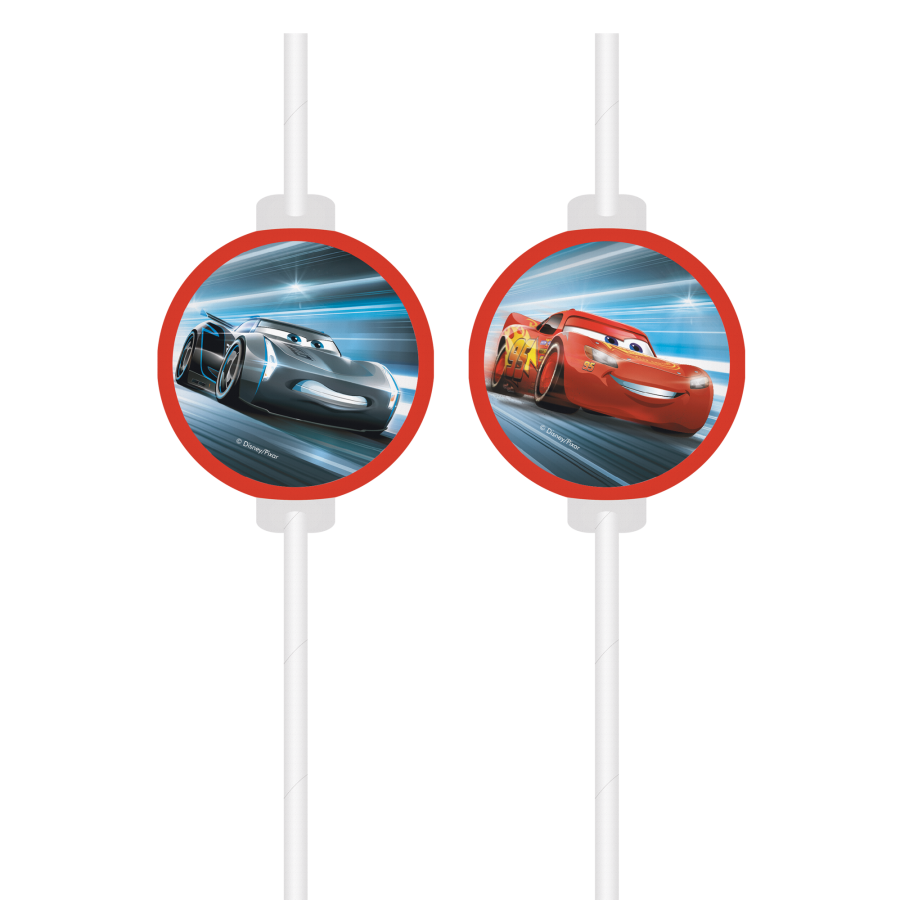 Cars paperiset juomapillit, 4 kpl
