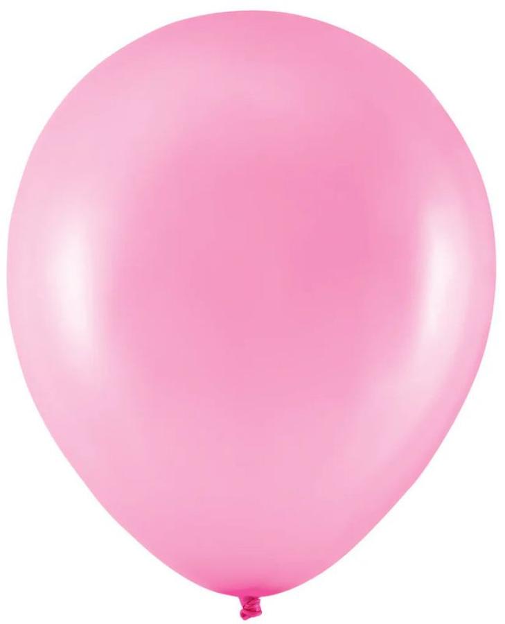 Ilmapallo helmiäishohtoinen vaaleanpunainen 30cm, 50 kpl