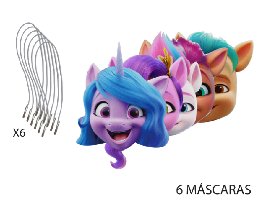 My Little Pony pahvinaamarit, 6 kpl