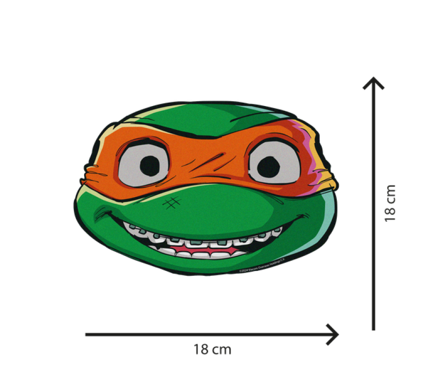 Ninja Turtles Teini-ikäiset mutanttininjakilpikonnat pahvinaamarit, 6 kpl