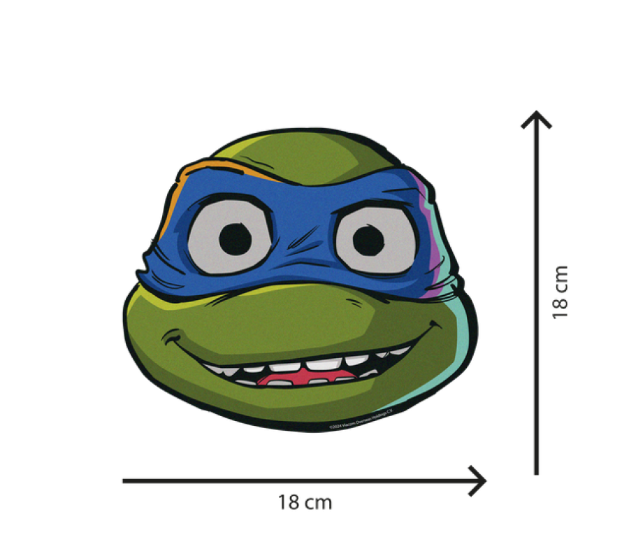 Ninja Turtles Teini-ikäiset mutanttininjakilpikonnat pahvinaamarit, 6 kpl
