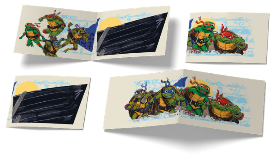 Ninja Turtles Teini-ikäiset mutanttininjakilpikonnat kutsukortit, 6 kpl