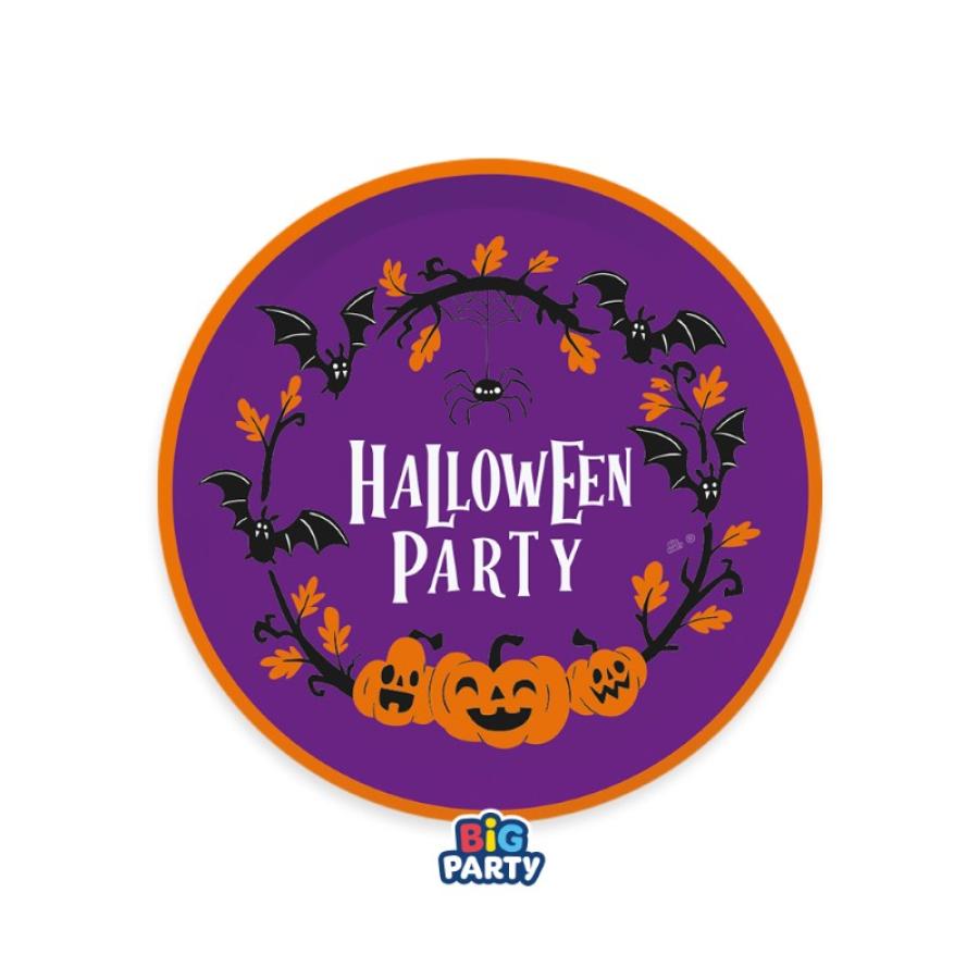 Pahvilautaset Halloween Party 22 cm, 6 kpl