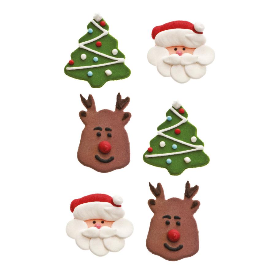 Syötävät koristeet joulu, 6 kpl - Decora