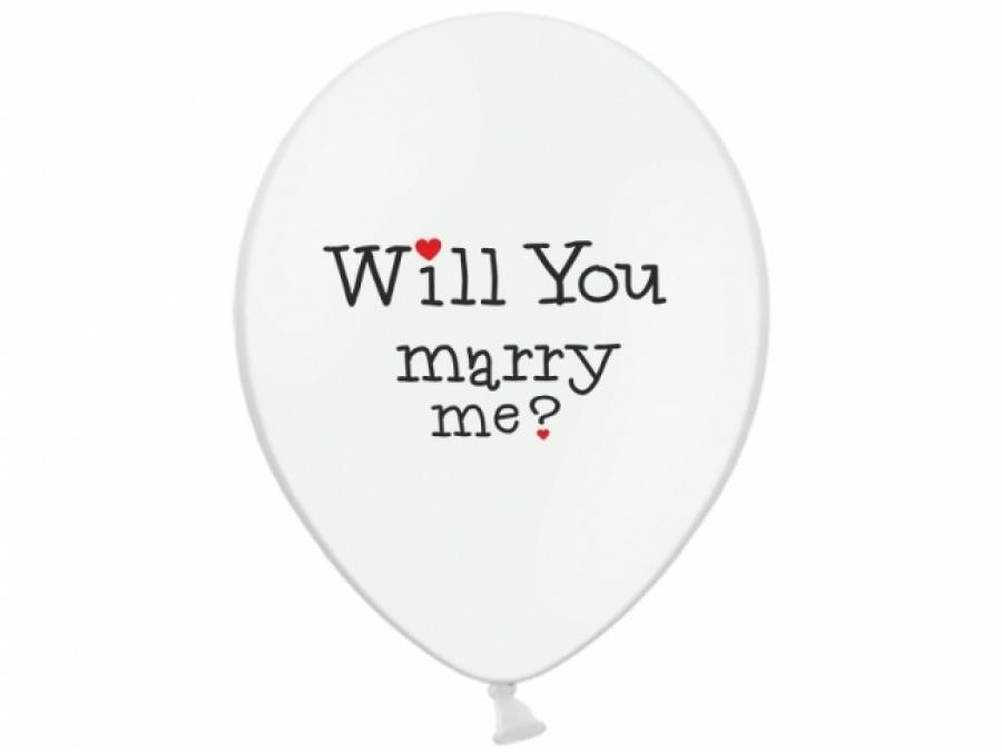Ilmapallot "Will you marry me?"  "Yes", 6 kpl/pkt