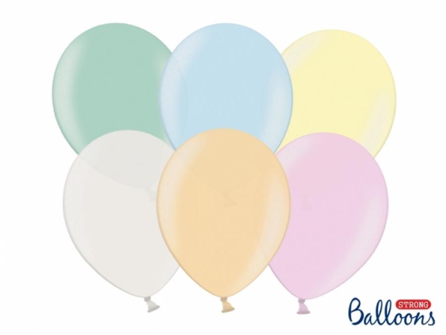Vahvat ilmapallot vaaleat pastellivärit värimix 23cm, 100 kpl