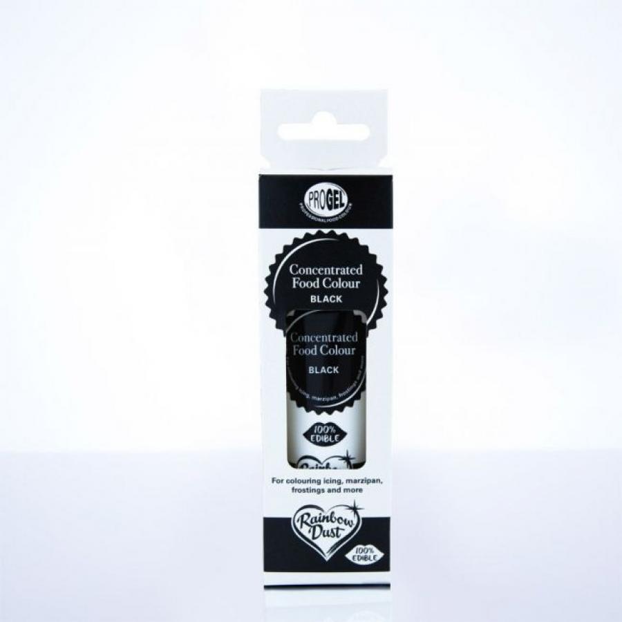 Pastaväri, Black (musta) - Rainbow Dust ProGel