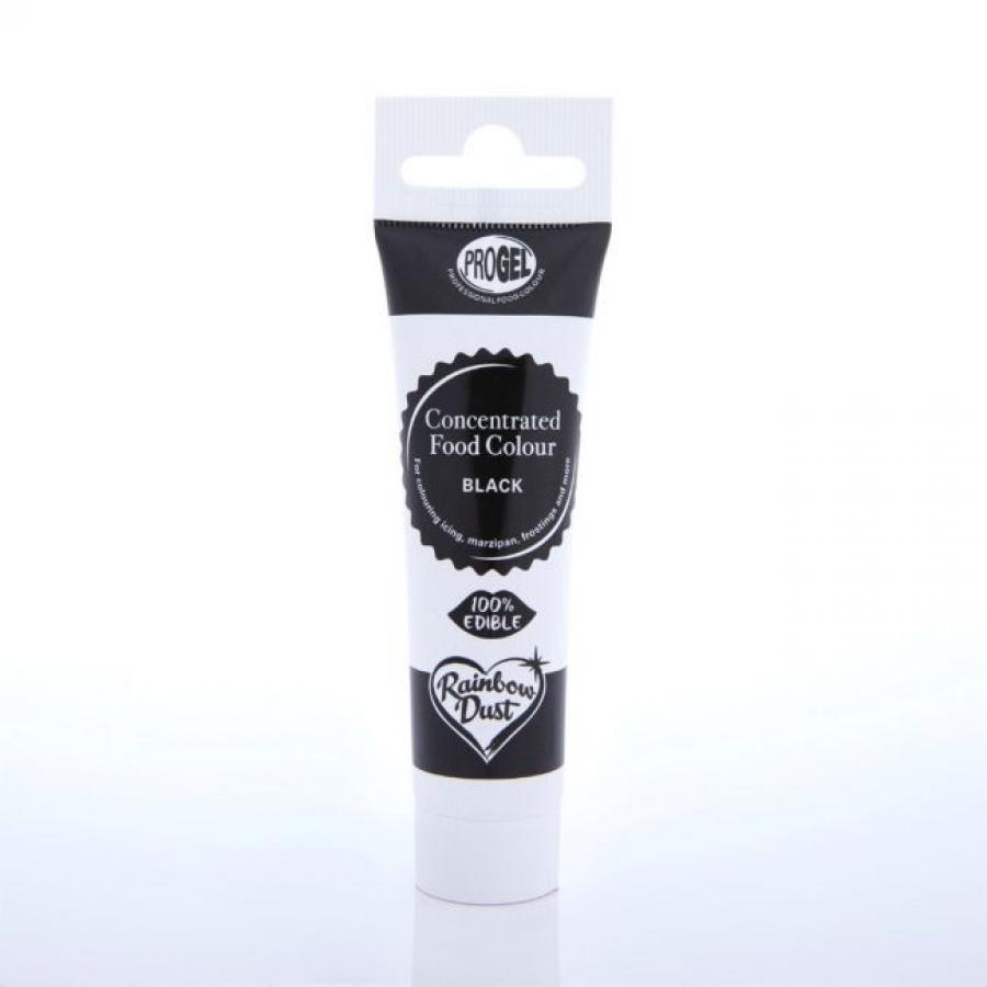 Pastaväri, Black (musta) - Rainbow Dust ProGel