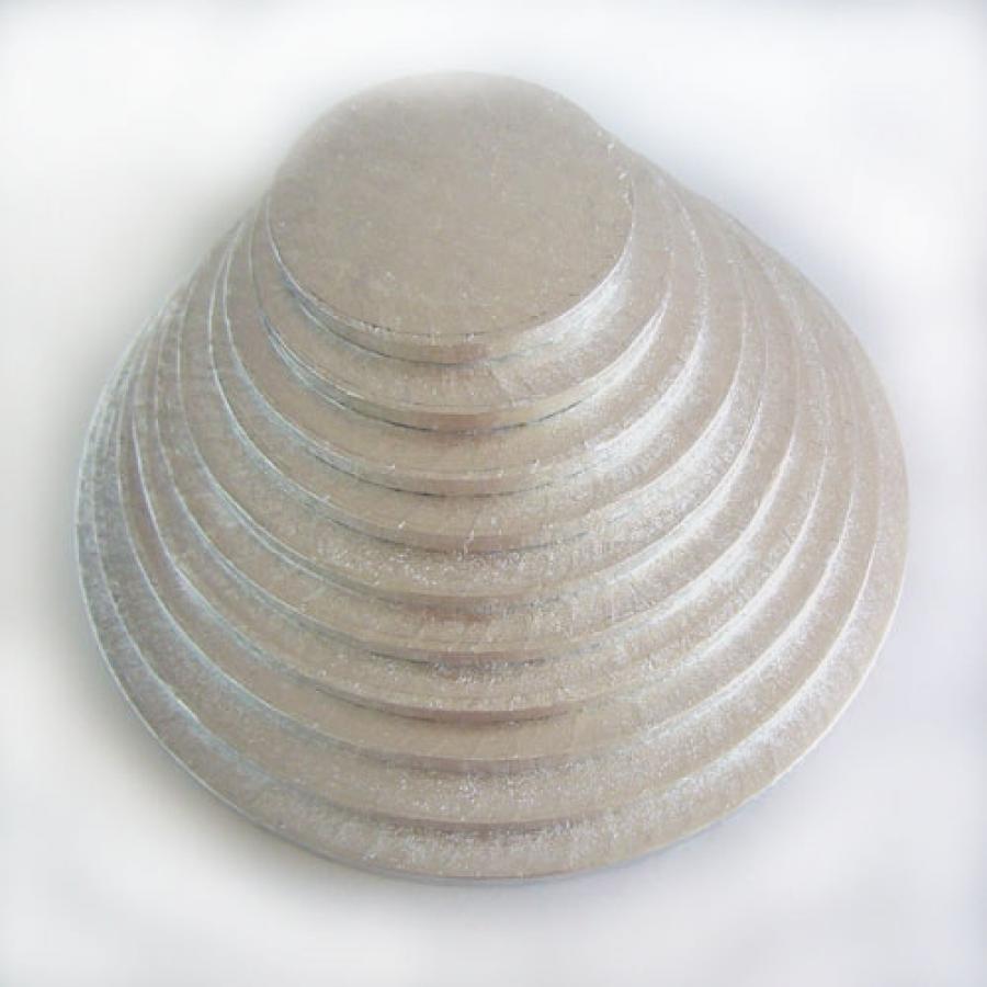 Kakkualusta, hopea pyöreä 25,5 cm (1 cm paksu)