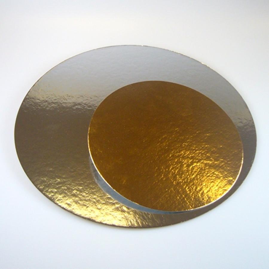Kakkupahvi/kakkualusta, kulta/hopea 20 cm, 3kpl