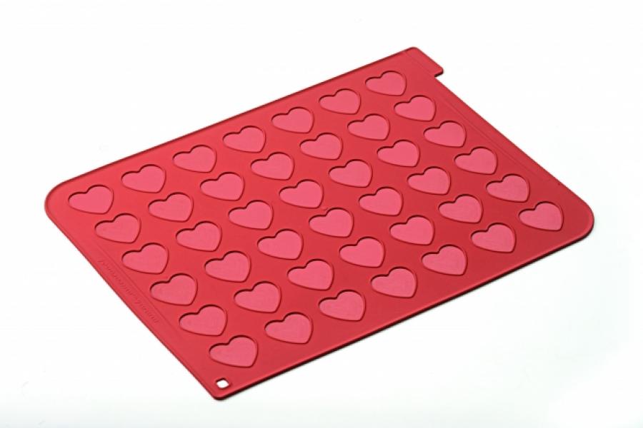 Silikomart Professionalin silikoninen sydän macarons-matto