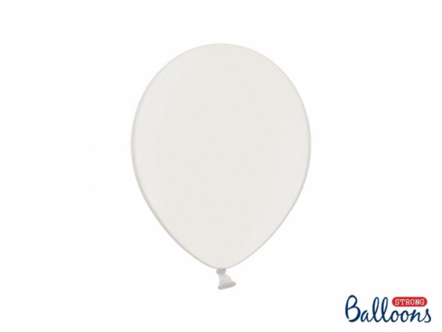 Vahvat ilmapallot metalli valkoinen 27cm, 100 kpl