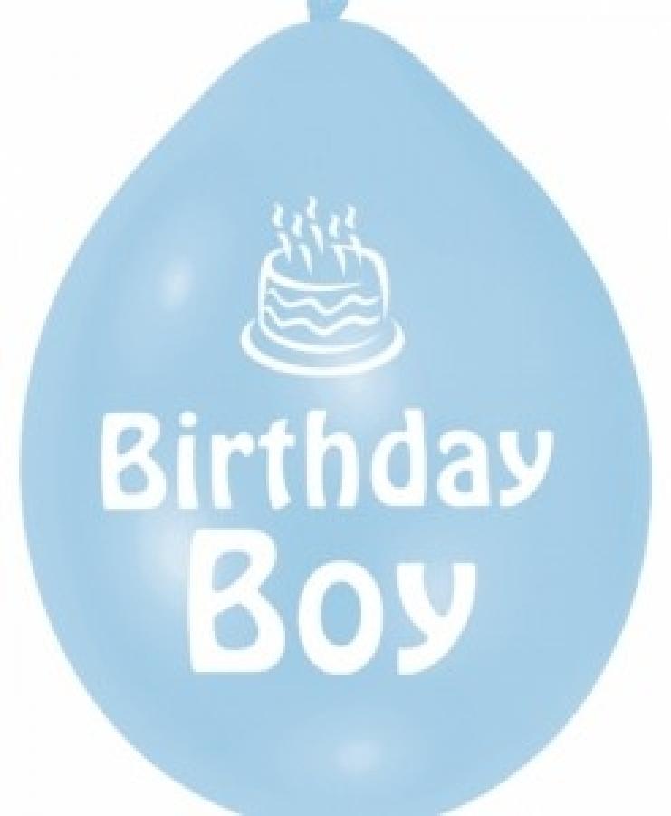 Birthday boy ilmapallot vaaleansiniset, 10 kpl