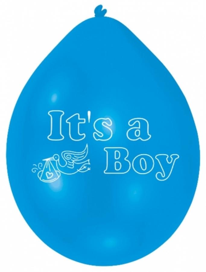 Ilmapallo "It's a boy" vaaleansininen, 10 kpl