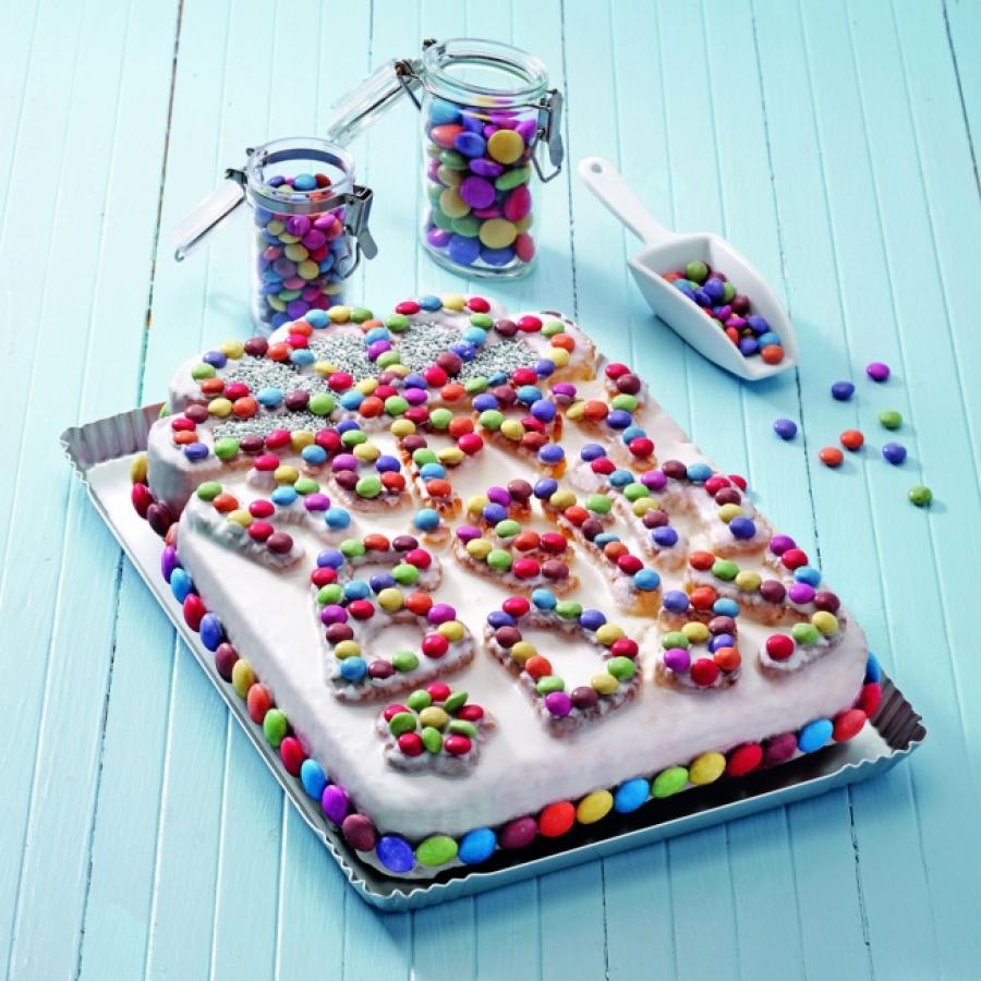 Silikoninen "Happy Birthday" kakkuvuoka - Pavoni