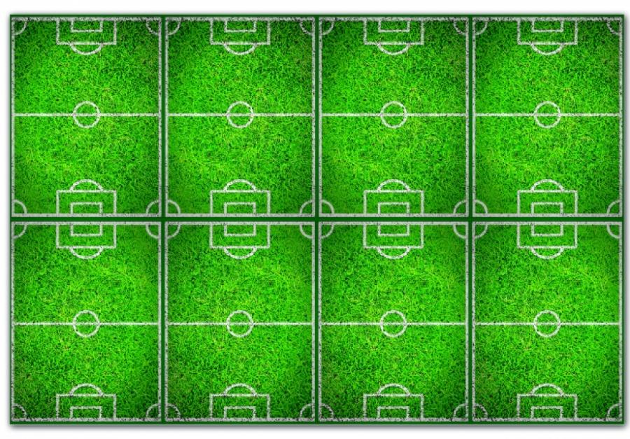 Jalkapallo vihreä muovinen pöytäliina 120 x 180 cm