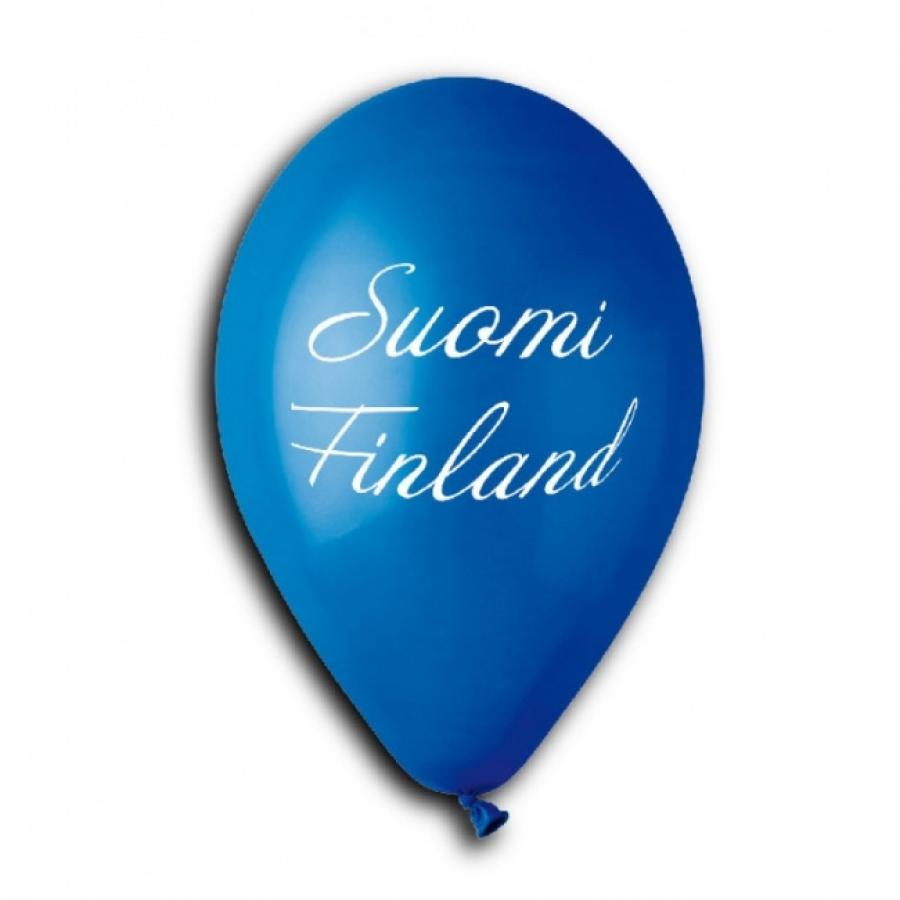 Suomi Finland ilmapallo sininen+valkoinen, 6 kpl