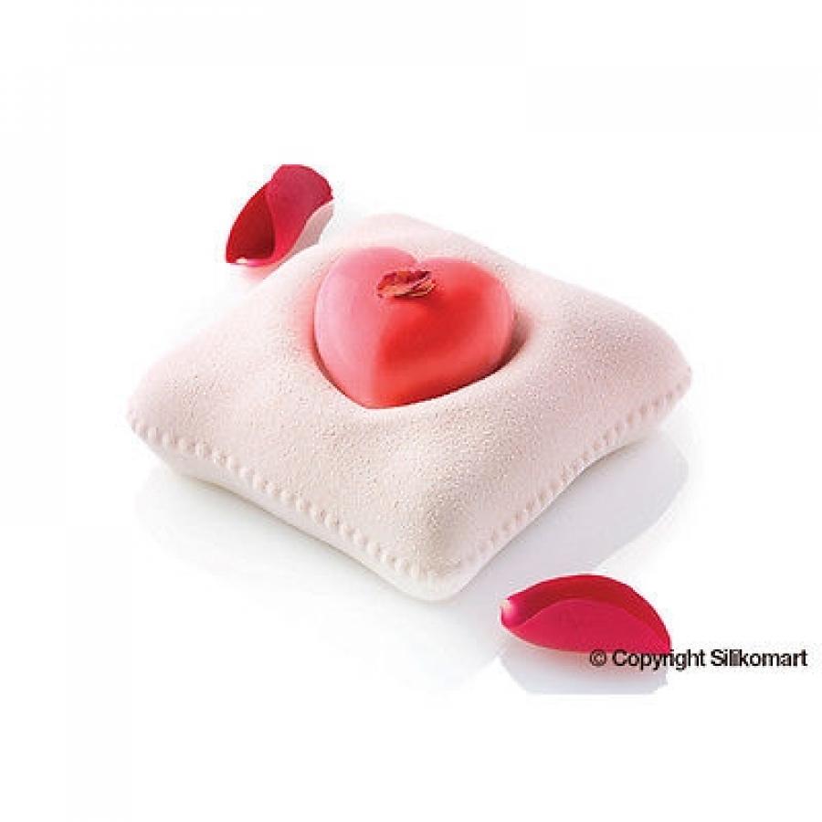 Silikomart Professional sydän tyynyllä (7 vuokaa) -kakkuvuokasetti