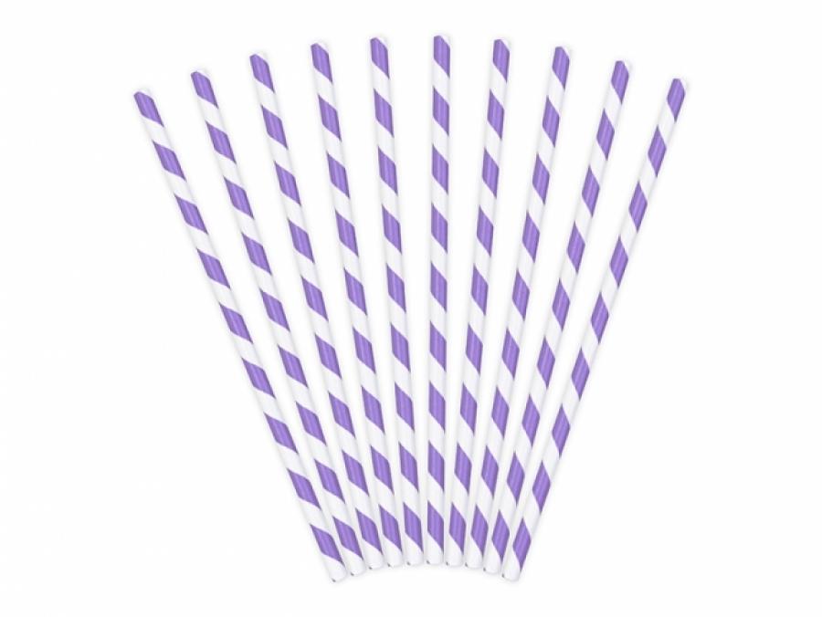 Paperipillit raidat / "stripes" violetti, 10 kpl