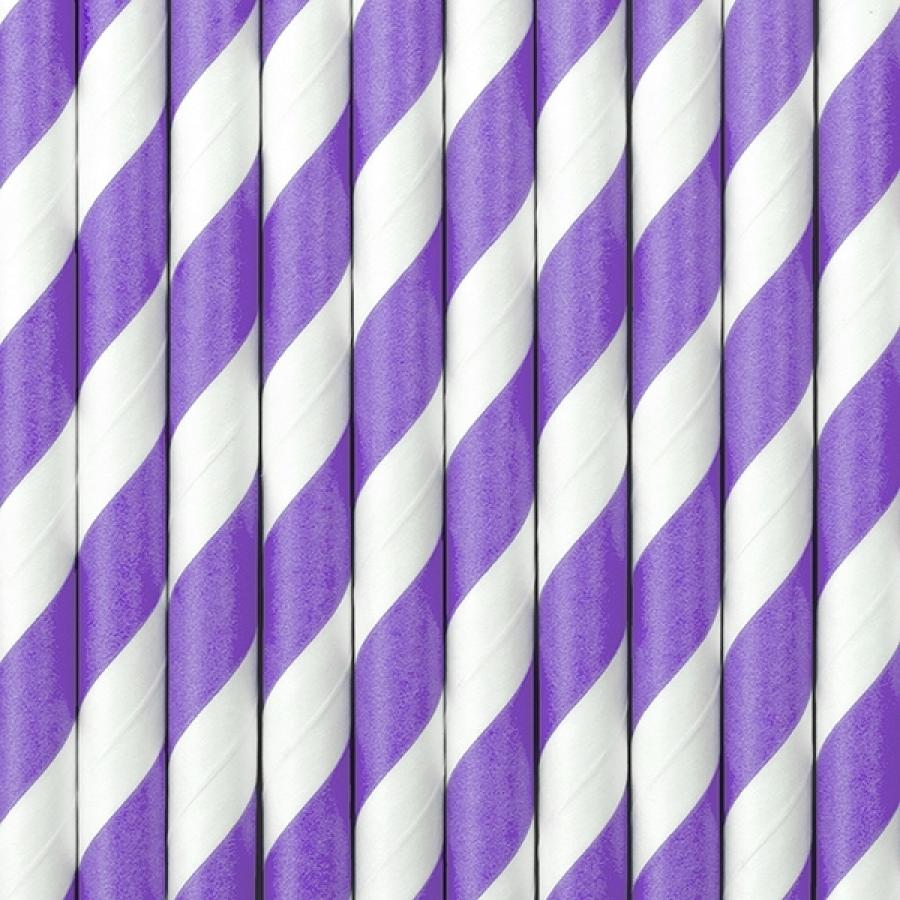 Paperipillit raidat / "stripes" violetti, 10 kpl