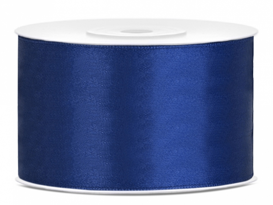 Satiininauha 38 mm navy blue, 25 m rulla