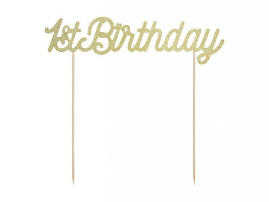 "1st Birthday" kakunkoriste kimaltava kulta