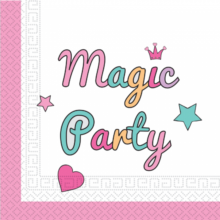Iso lautasliina Yksisarvinen/Unicorn/Magic Party, 20 kpl
