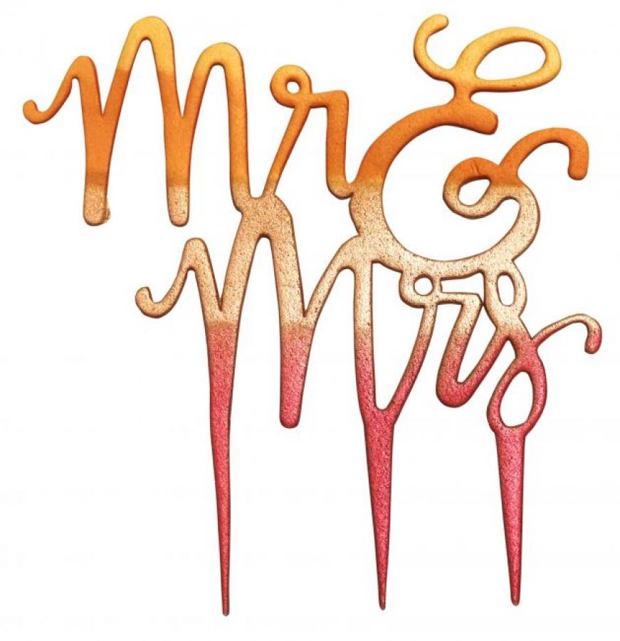 "Mr & Mrs"- kakunkoristemuotti Script
