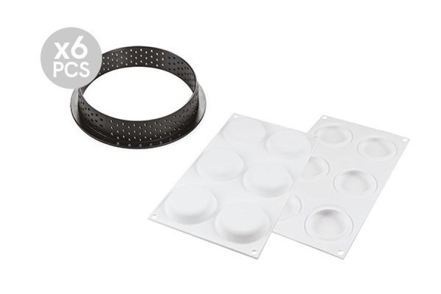 Silikoninen vuokasetti Kit Tarte Ring Round - Silikomart Professional