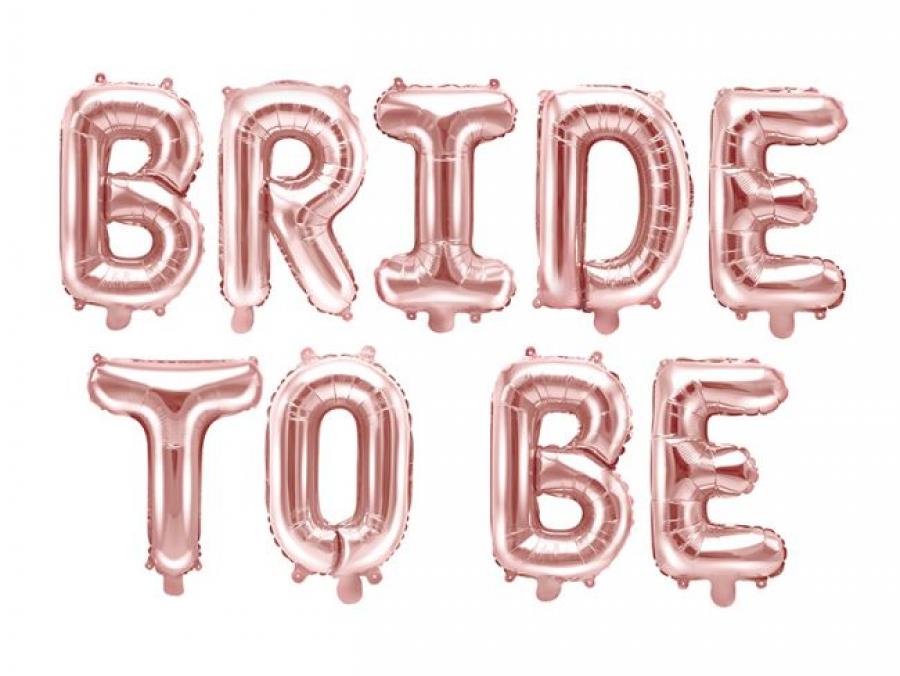 Ruusukultainen "Bride to be" ilmapallobanneri