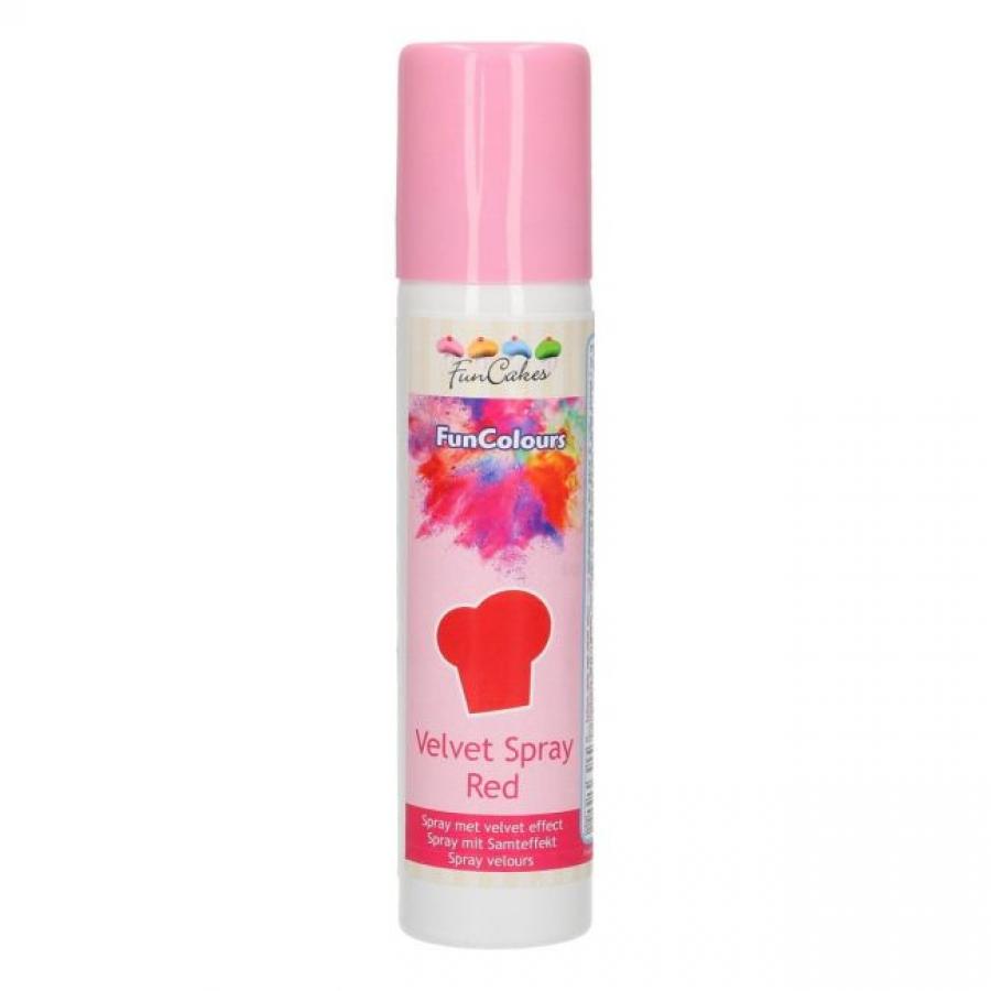 Velvet spray punainen 100ml - Funcakes