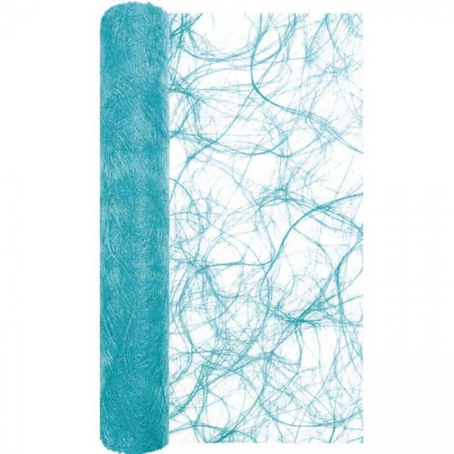 Fleece kaitaliinarulla turkoosit pyörteet 30 x 500 cm  