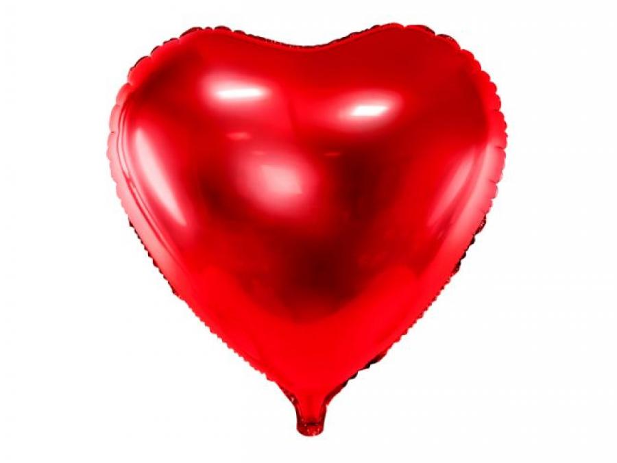 Foliopallo punainen sydän