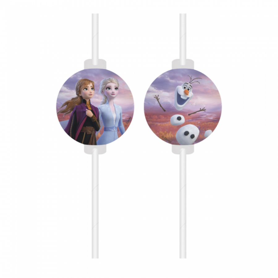 Frozen 2 paperiset juomapillit, 4 kpl