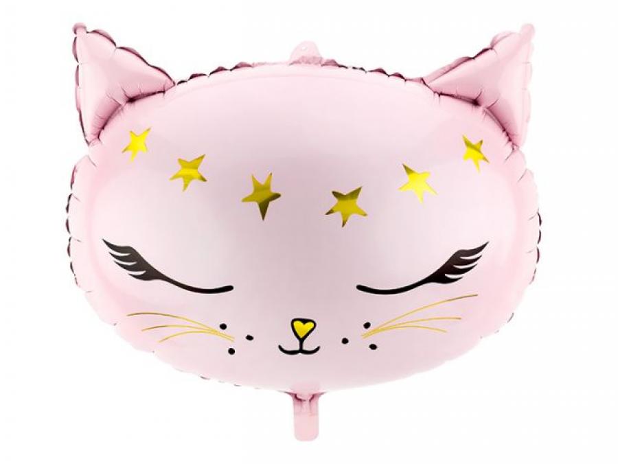 Foliopallo vaaleanpunainen kissa
