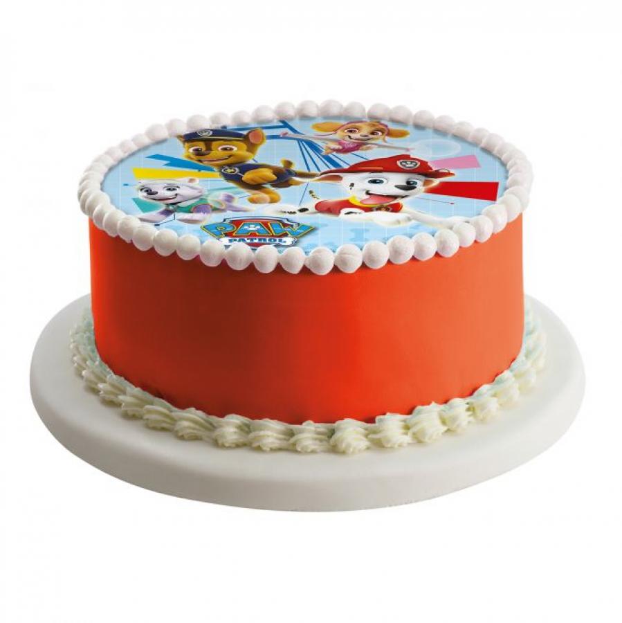 Syötävä kakkukuva Ryhmä Hau, sokeriton, 16 cm