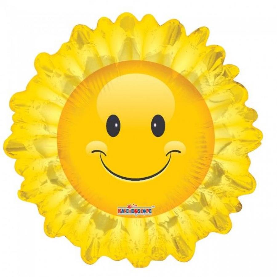 Foliopallo keltainen hymyilevä auringonkukka, n. 71 cm